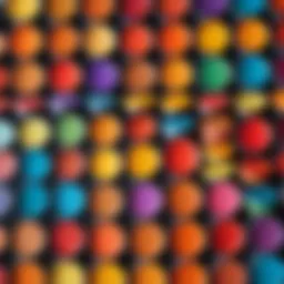 A vibrant assortment of 12 colorful modeling clays arranged artistically.