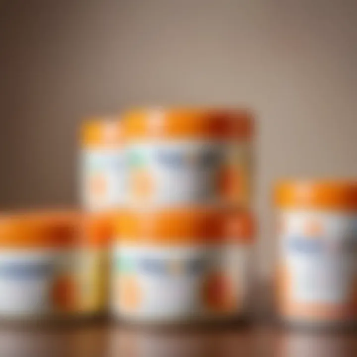 Nesting baby formula cans showcasing Neocate and Nutrilon