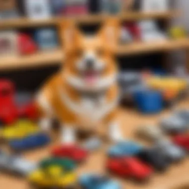 Corgi toys and accessories on display