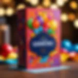 Crafted birthday card with colorful decorations