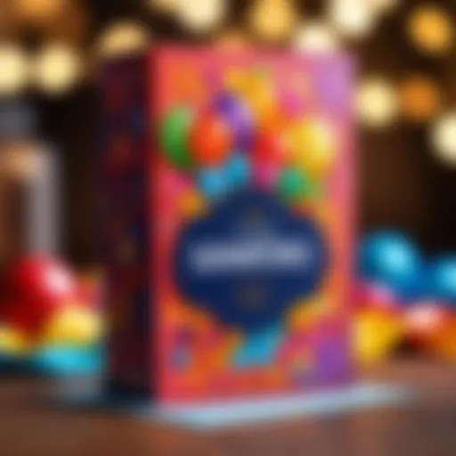 Crafted birthday card with colorful decorations