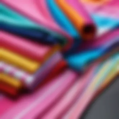Fabrics for Custom Doll Clothing A vivid assortment of fabrics ideal for doll clothing.