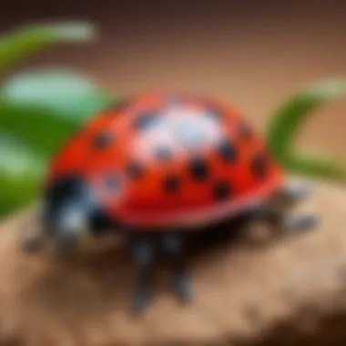 Artistic Representation of Ladybug in Clay Colorful clay Ladybug figure with intricate details