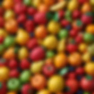 Collection of Finished Clay Fruit Figures A collection of finished clay fruit figures