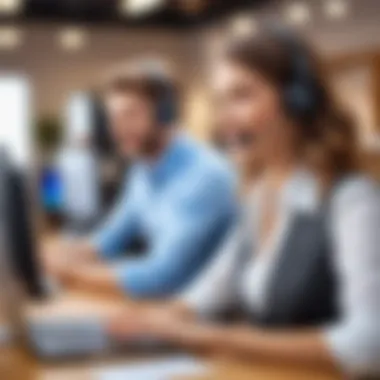 Engaging with Customer Support Illustration of customer support interaction