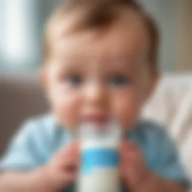 Infant displaying signs of discomfort after formula feeding