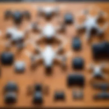 Understanding Various Types of Drones Different categories of drones displayed on a table for comparison