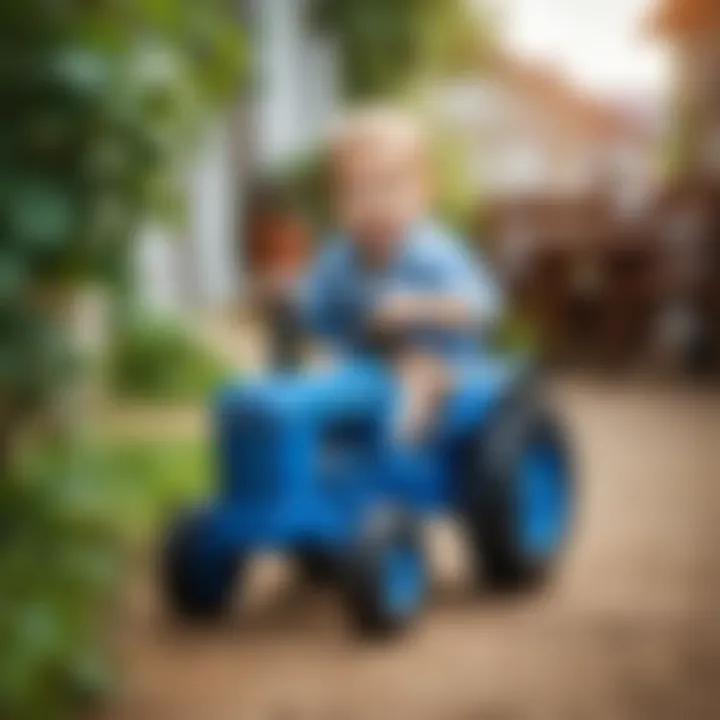 Educational benefits of the blue tractor toy