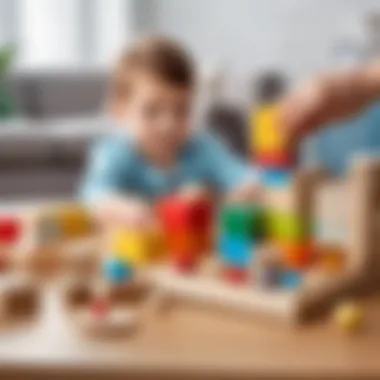 A selection of educational toys designed for early childhood development