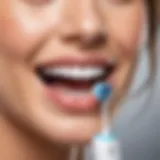 High-tech electric toothbrush showcasing advanced features