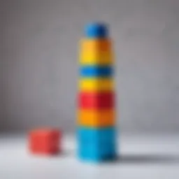 Colorful stacking blocks for sensory exploration