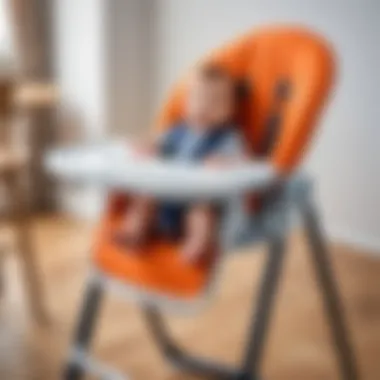 Safety features highlighted in a highchair