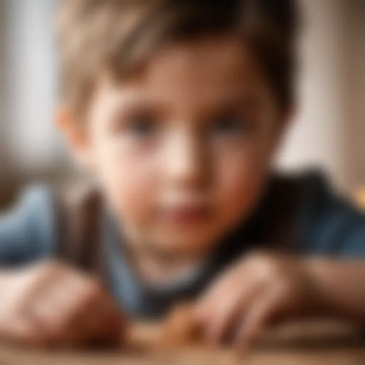 A child exploring different textures of clay