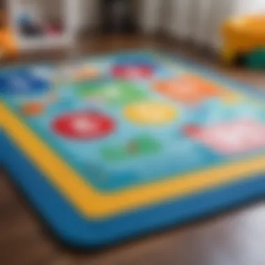 A checklist of safety guidelines for baby play mats displayed on a table.