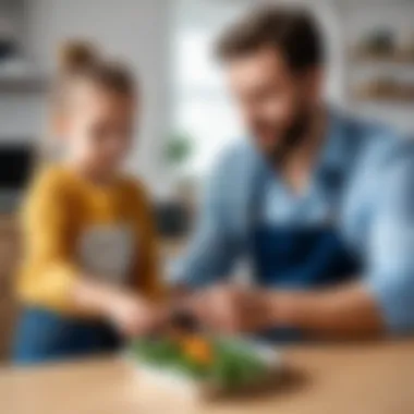 Instilling Responsibility Through Parental Guidance A parent teaching responsibility to their child