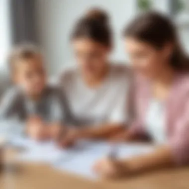 Fostering Financial Understanding from a Young Age Illustration of financial concepts being taught to young ones.