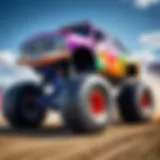 Exciting monster truck event showcasing vibrant colorful trucks