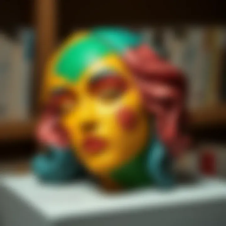 Finished sculpted piece showcasing paintwork