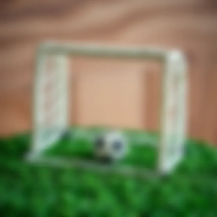 Fondant Soccer Goal Decoration A beautifully crafted soccer goal made of fondant