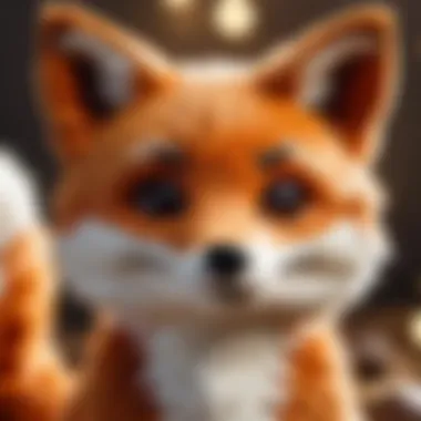 Close-up of materials used in the Foxy toy, highlighting quality and texture