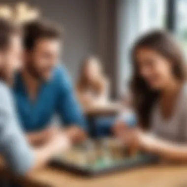 Friends Enjoying a Lively Game Group of friends enjoying a lively game of associations