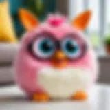 Interactive Furby toy showcasing its features.