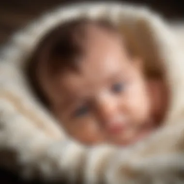 Promoting Comfort in Newborns A serene newborn laying on a soft blanket, reflecting comfort and wellness.