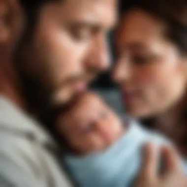 Parental Involvement in Infant Care A calm parent holding their newborn, symbolizing trust and care during gas relief methods.