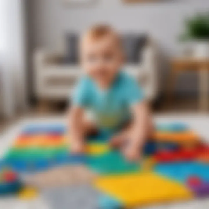 Interactive baby play mats for growth