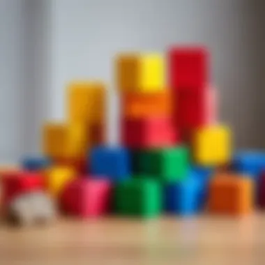 Colorful toy blocks for toddlers