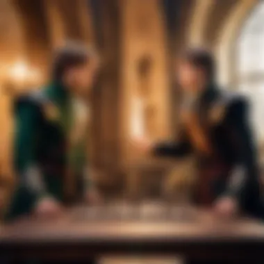 Scene from the Triwizard Tournament Illustration showing a scene from the Triwizard Tournament representing key plot points