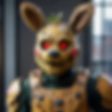 Various materials used in the Springtrap costume highlighting quality and texture.