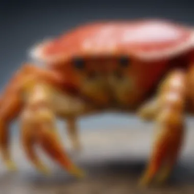 Close-up of a high-quality hair crab showcasing its material