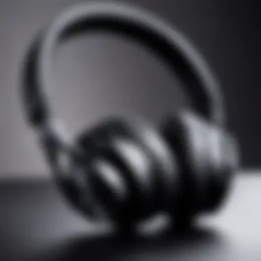 Close-up of headphone features showcasing design and comfort