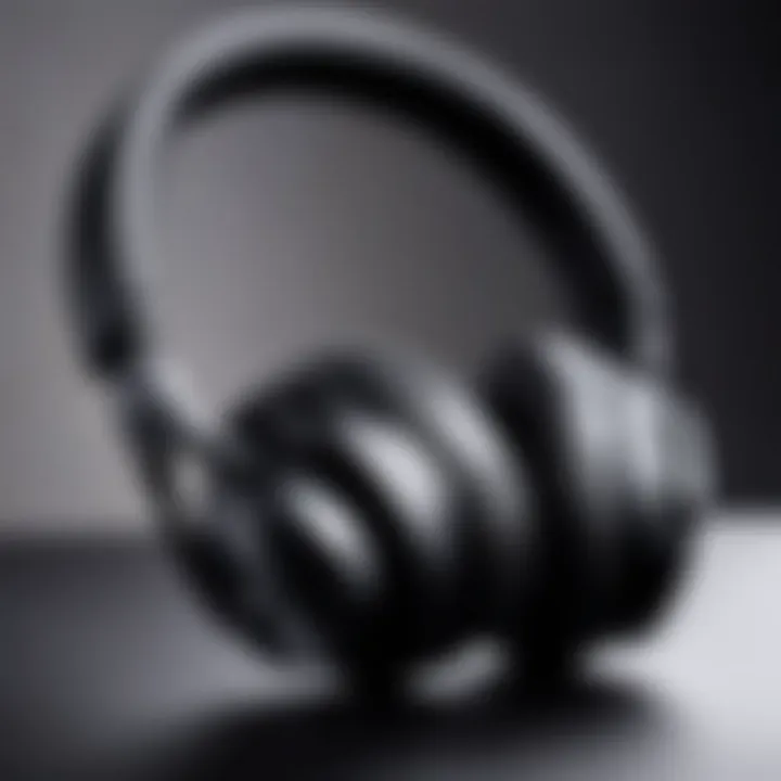 Close-up of headphone features showcasing design and comfort