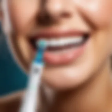 Healthy gums and teeth after using electric toothbrush