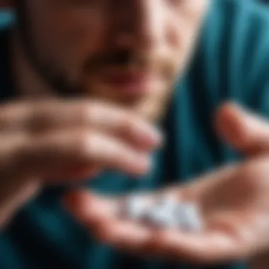 Melatonin Tablet in Hand Person holding a melatonin tablet