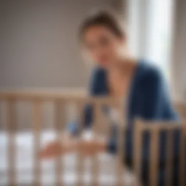 Safety checks on a newly assembled crib