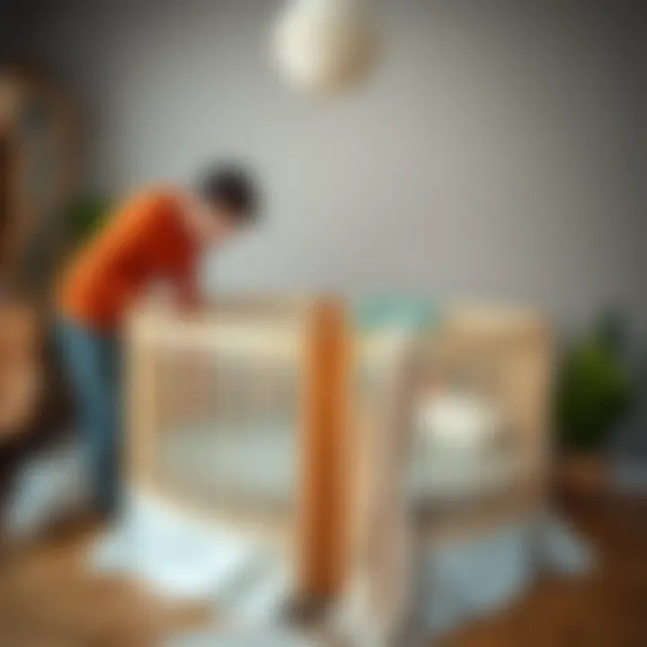 Final inspection of the assembled round crib