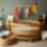 Materials for assembling a round crib with a swing mechanism