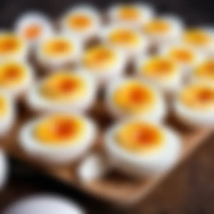 Boiled eggs ready for consumption