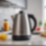 Electric kettle on a kitchen countertop