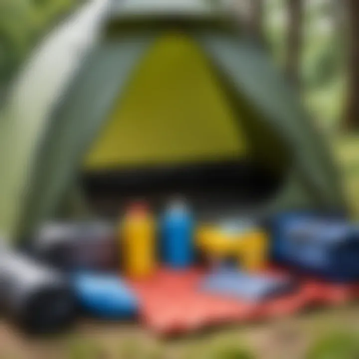 Materials needed for tent assembly