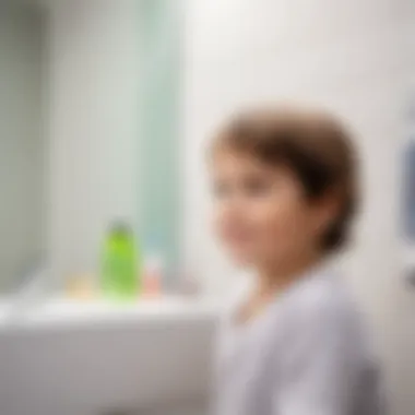 A child-friendly bathroom with a safe air freshener visible