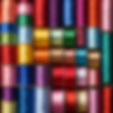 Variety of Ribbons for Crafting Different types of ribbons displayed