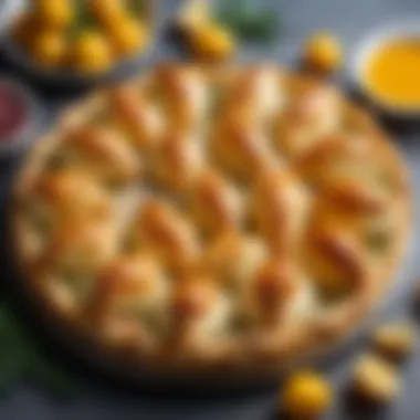 Artful Arrangement of Stuffed Pastry Artfully arranged traditional stuffed pastry