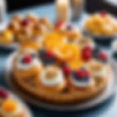 Elegant Display of Decorated Pastries Elegant display of decorated pastries on a platter