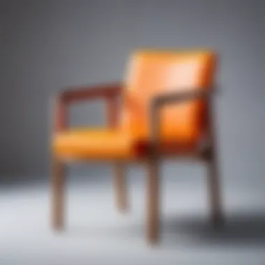 Finalized artwork of a chair demonstrating completed artistic techniques.