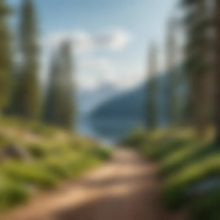 A serene landscape drawing showcasing different pencil techniques.