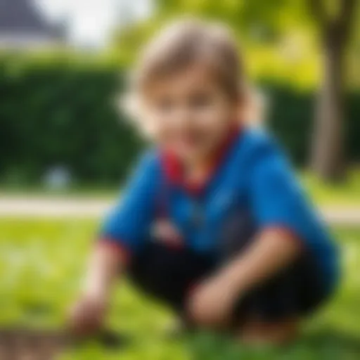 A healthy child enjoying outdoor activities